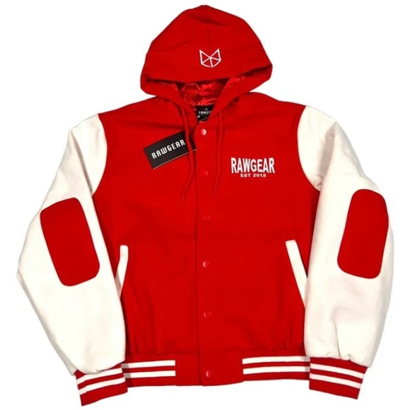 🔥NWT! Rawgear Unisex Embroidered Varsity Letterman Jacket - Picture 4 of 15